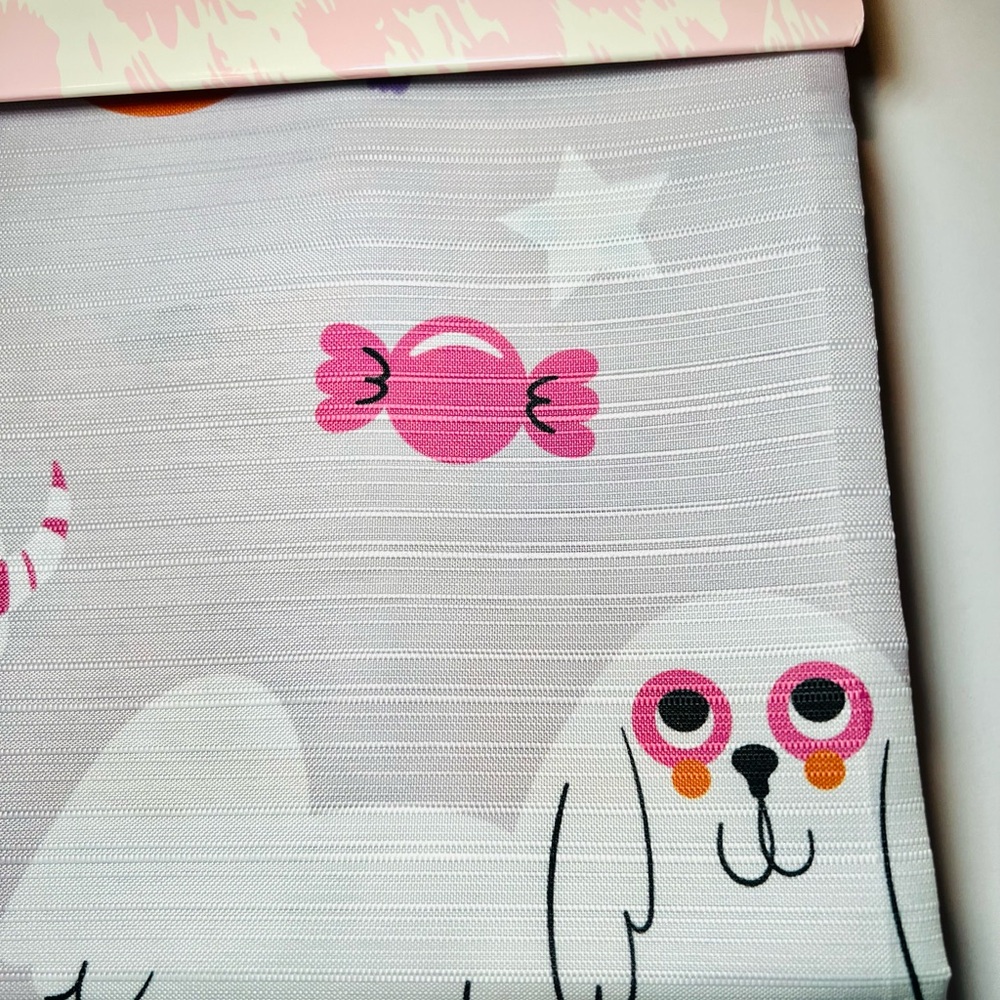 Halloween Cute Dogs in Costumes Fabric Shower Curtain with Hooks Pink Purple - Picture 11 of 15